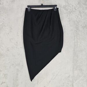 Haute Hippie Skirt Womens Size 0 Black Pleated Asymmetrical Stretch Party Mini